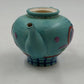 Jim Shore Teapot Candle Enesco Heartwood Creek Blue w Red Heart Ceramic Chip Lid