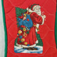 Christmas Stockings Santa Designs Quilted Mom & Dad Monogrammed Red & Green Vtg