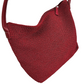 The Sak Red Woven Crochet Shoulder Bag Purse Leather Strap 12"x10"x6" Vintage