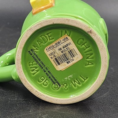 Marvin the Martian Coffee Tea Mug Cup Warner Bros WB Green Figural Ceramic China