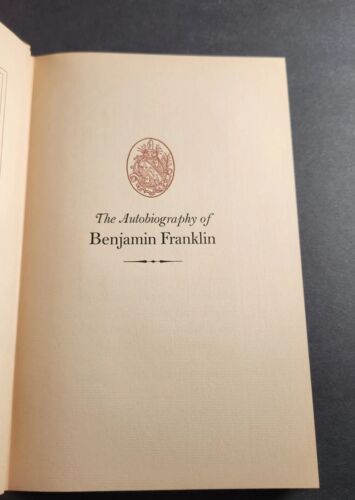 The Autobiography Of Benjamin Franklin 1951 Hardcover with Slip Case