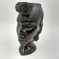 Tribal Art Sculpture Head Bust 8"x5" African Hand Carved Ebony Ironwood VTG