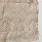 Smooth Light Golden Beige Woven Diamond Pattern Two Rod Curtain Panels 82"x38"