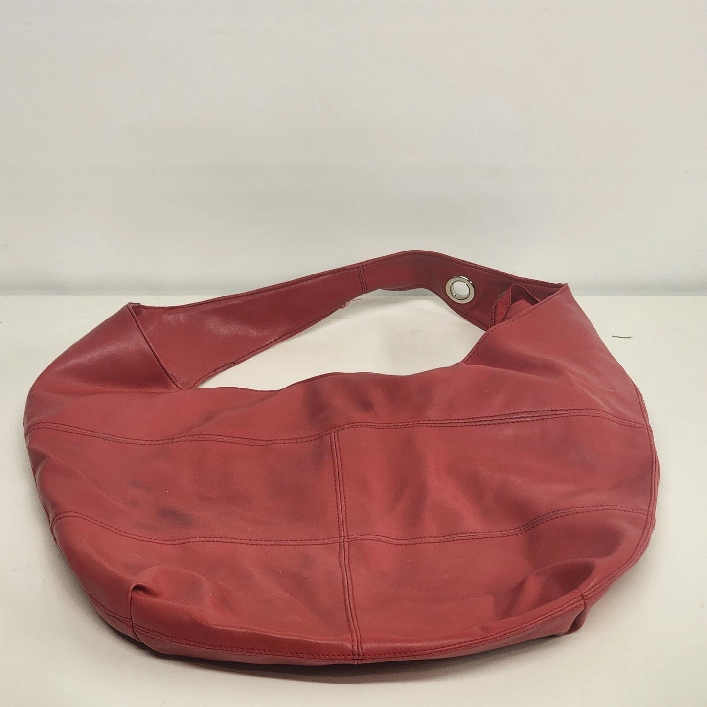 Bijoux Terner Women's Red Tote Bag PVC Shoulder Purse Large Zipper Pocket Vtg
