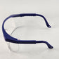 Gateway Strobe Safety Glasses Lightweight Telescoping Temples Side Shields Z87.1 (Blue Frame, Clear Anti Fog Lens)