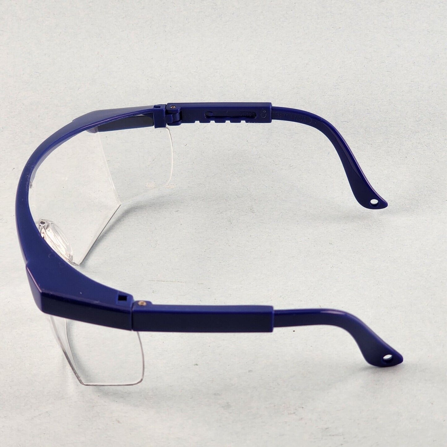Gateway Strobe Safety Glasses Lightweight Telescoping Temples Side Shields Z87.1 (Blue Frame, Clear Anti Fog Lens)