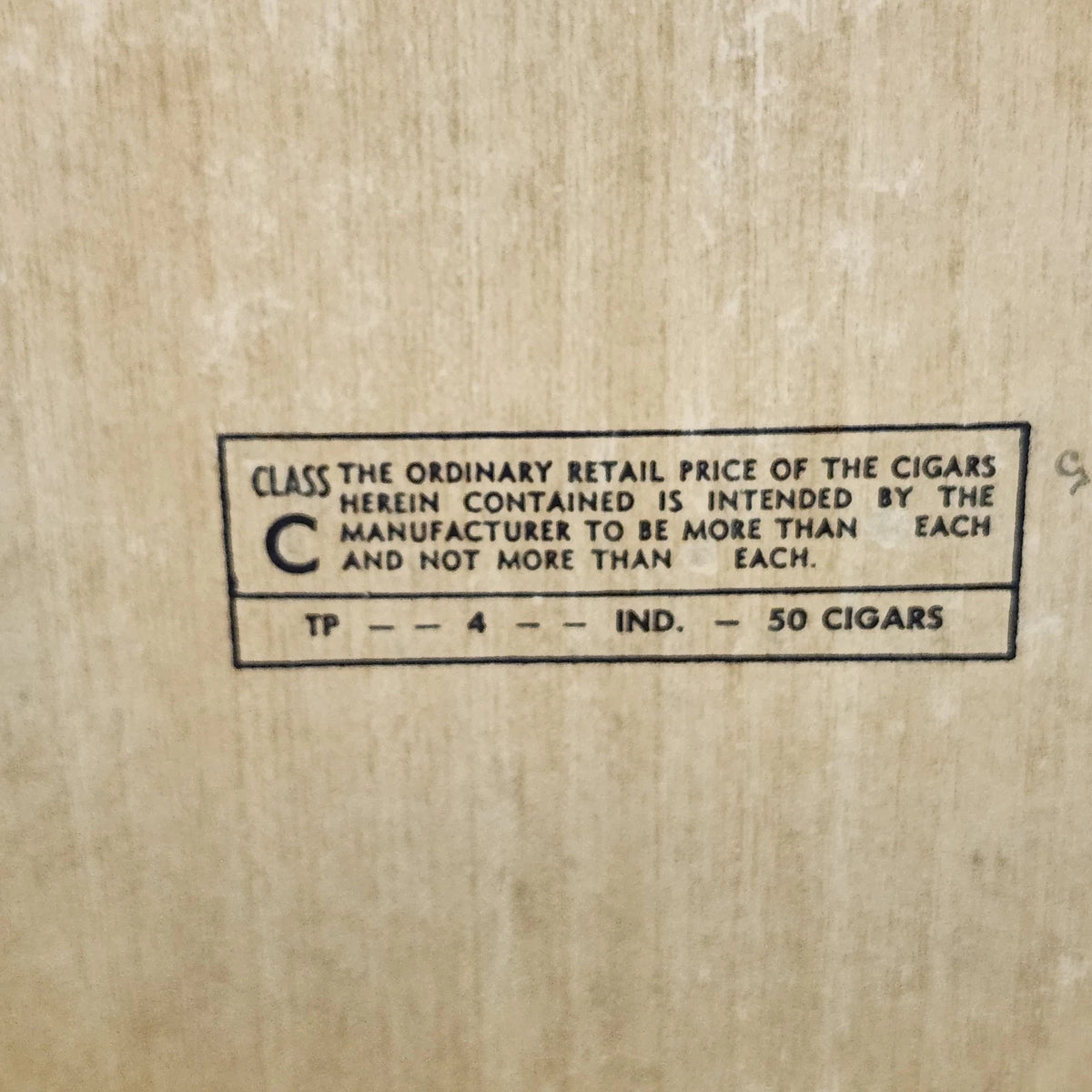 Factory Seconds Number 30 Empty Cigar Box Cardboard Hinged Storage 8.5" Vintage