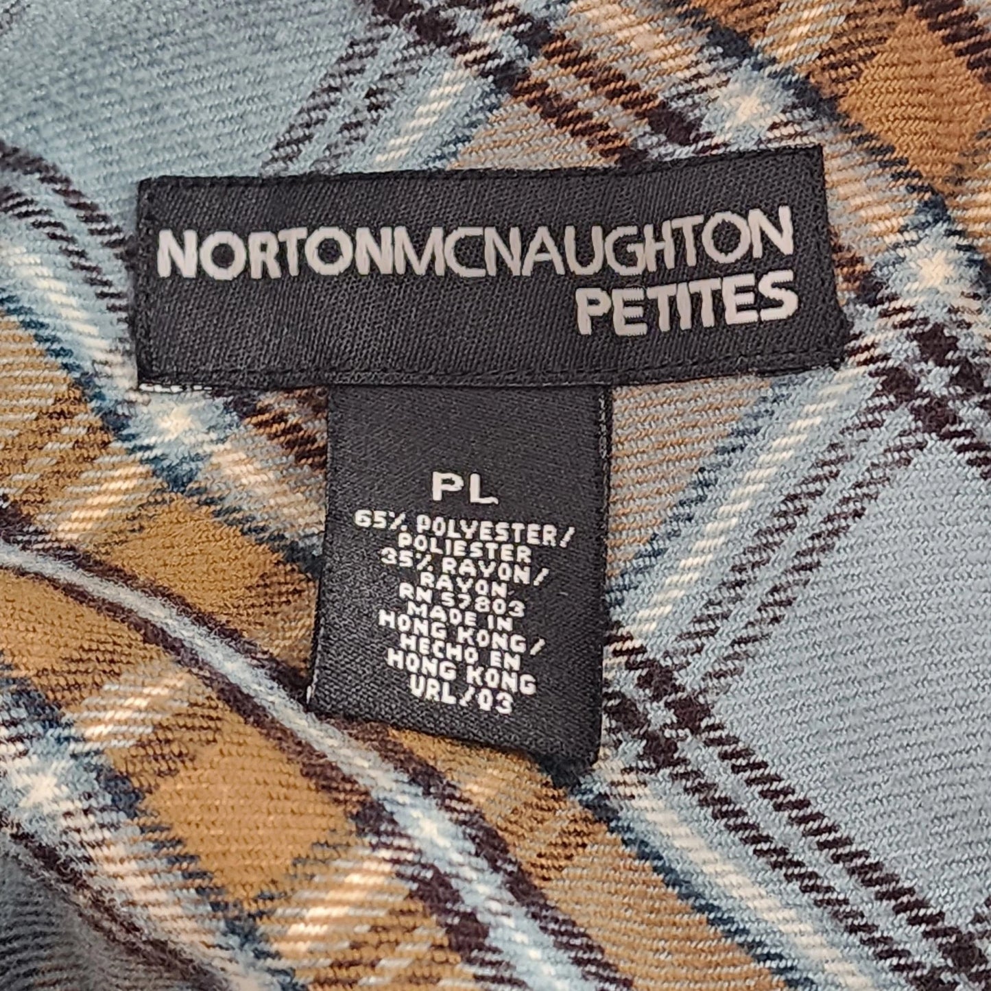 Norton McNaughton Petite Plaid Shacket Western Shirt Jacket SP