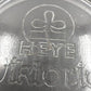 Heye Viktoria German Glass Jar with Ad Print Lid Collectible Pot Cover Vintage