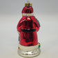 Large Hand Painted Blown Glass Santa Claus Christmas Tree Hanging Ornament 7"