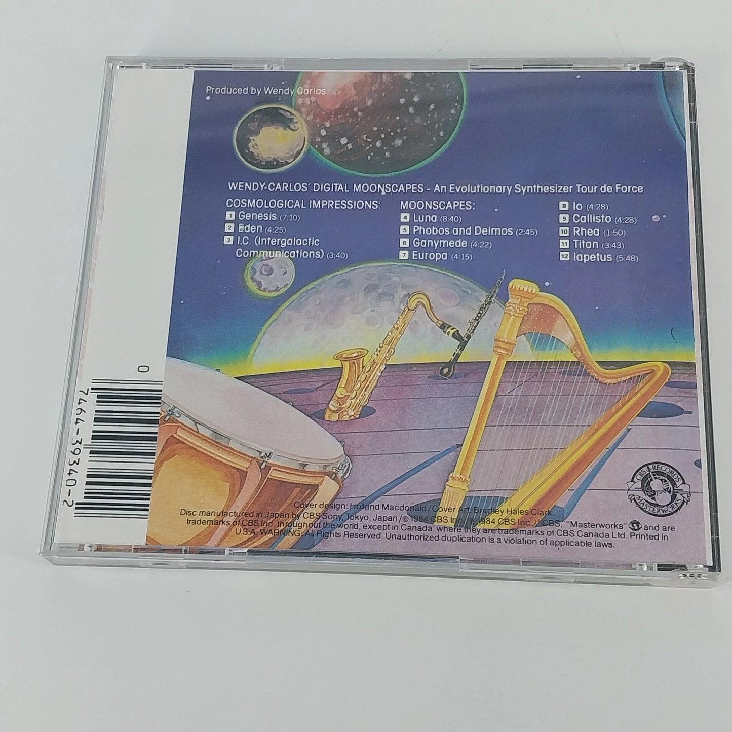 Wendy Carlos Digital Moonscapes CD CBS Masterworks Japan Electronic Ambient