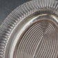 Pink Depression Glass Oval Platter Texture Ring Design Ruffle Edge MacBeth-Evans