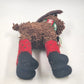 Plush Stuffed Animal Standing Moose Piercing Bling & Chain 14" Christmas Decor
