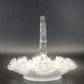 Fenton Silver Crest Milk Glass Basket Ruffled Edge Handle 8" Candy Dish