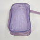 Purple Clear Vinyl Cosmetic Makeup Bag Zip Travel Toiletry Case 6.5" China