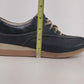 Predictions Black Leather Sneakers Womens Size 8 Beige Lace Shoes
