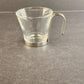 Set of 3 Unbranded Espresso Cups Glass with Detachable Steel Handles Vintage