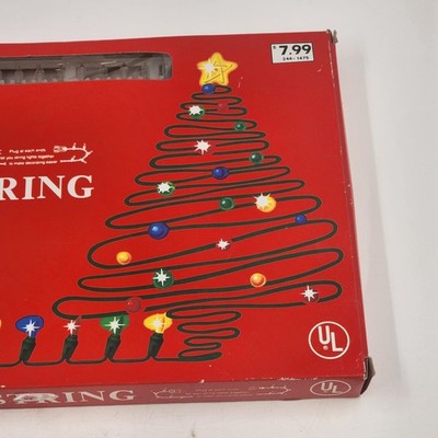 Fabri-Centers 100 Clear Mini Christmas Lights Super Bright String to String NIB