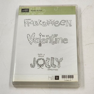 2 NOS Stampin Up Festive & Fun and Stamping Bella Not Even a Mouse Holiday Theme