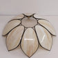 Vintage Slag Glass Tulip Pendant Lamp Shade 17 Inch Brass Fitter