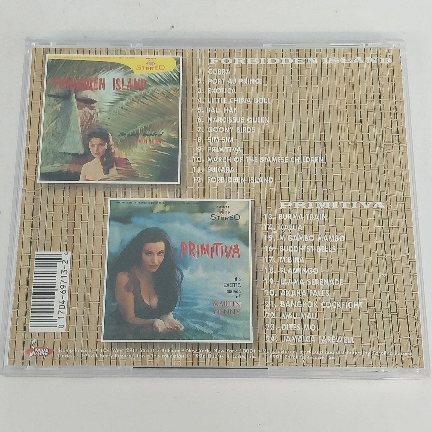 Martin Denny Forbidden Island / Primitiva CD 1996 Scamp Stereo Exotica Lounge