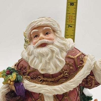 Fitz and Floyd Snowy Santa Woods Music Figurine 19/1239 Original Box Christmas