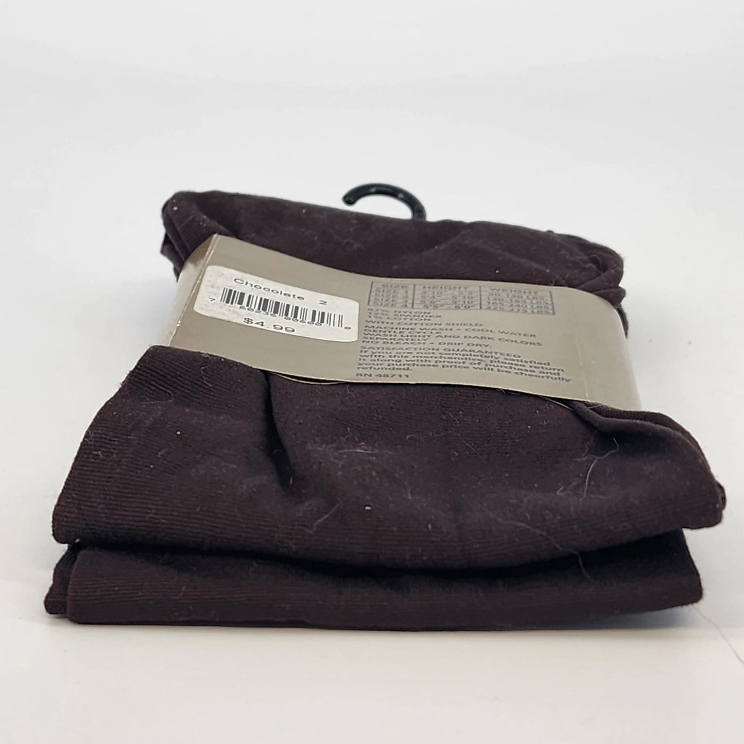 Massini Womens Size 2 Stocking Brown Control Top Opaque Tights Cotton Shield NWT