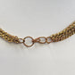 Lot of 3 Beaded & Chain Necklaces Jewelry Tassel Rhinestone Tiger Eye Multicolor
