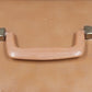 Brown Naugahyde Overnight Train Makeup Case 12" Mirror Liner Water Damage 1950s