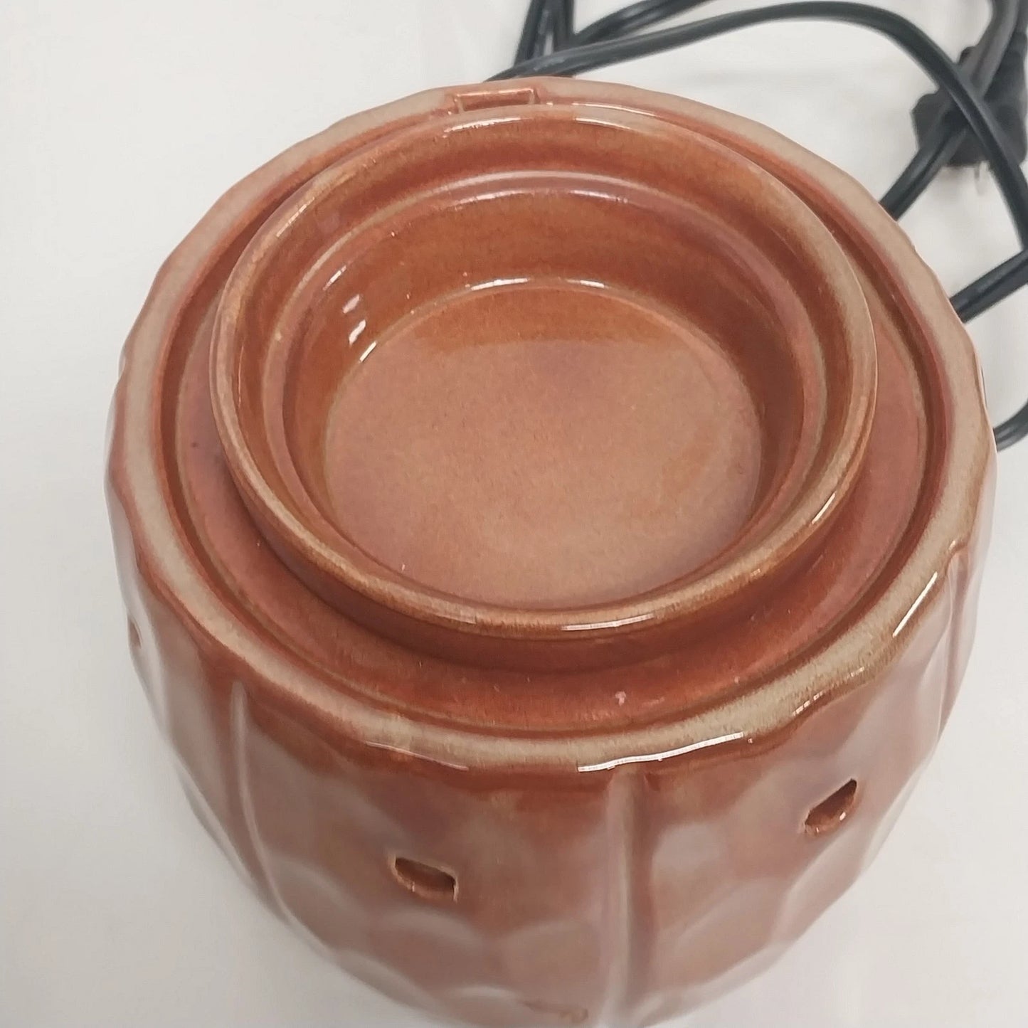 Scentsy Pumpkin Mid Size Electric Wax Warmer Orange Fall Halloween Retired 2010