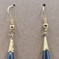 2 Dangle Earrings Gold Silver Black Bow Net Agate Pearl 1.5" Drop