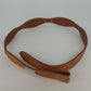 Brown Leather Basketweave Ranger Belt No Buckle 1.5" Marked 38 Vintage JJ Stamp