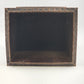 Vintage Faux Carved Wood Plastic Waste Basket Trash Can 14.75" MCM