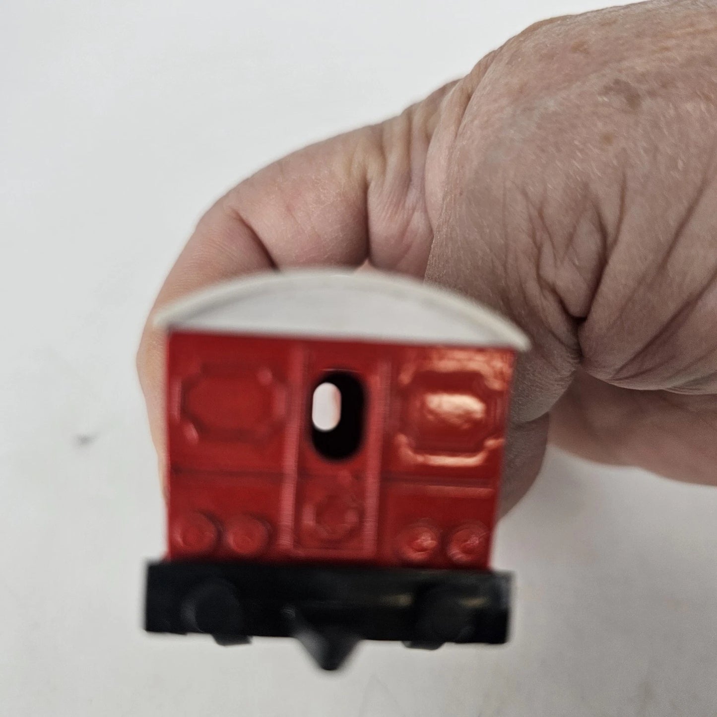 Majorette ECG Train Car Passenger Coach Red 1.87 Scale France 2.75" Vintage