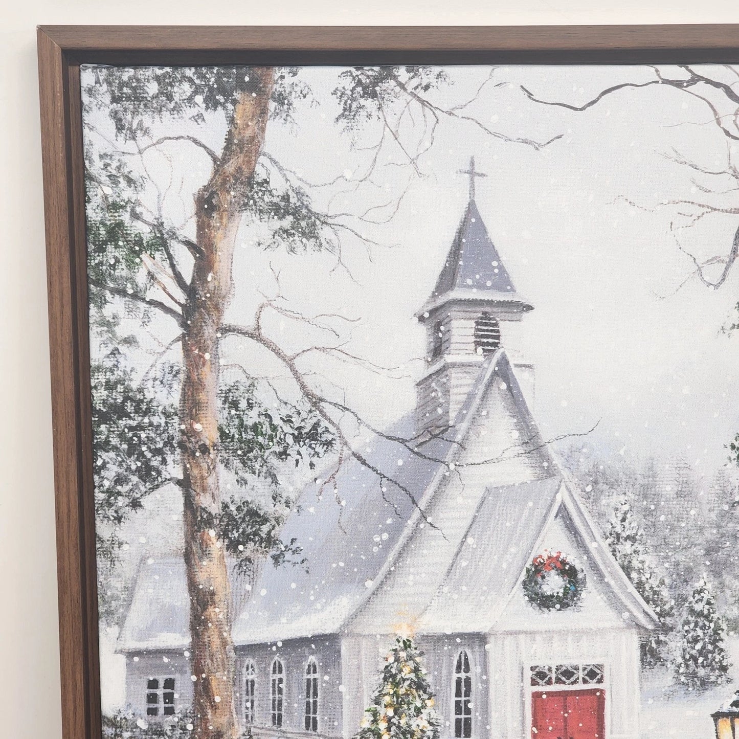 Kirklands Lighted Church Canvas Print Susan Rios Winter Scene
