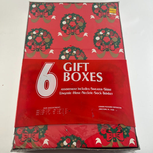 6 Gift Boxes Cristmas Set Sweater Shirt Lingerie Hose Necktie Sock Trinket