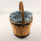 Longaberger 1999 May Series Daisy Basket Blue Combo Liner & Protector Vintage 7"