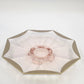 Tiffin Rambler Rose Pink Depression Glass 10" Octagon Underplate Gold Trim 1930s