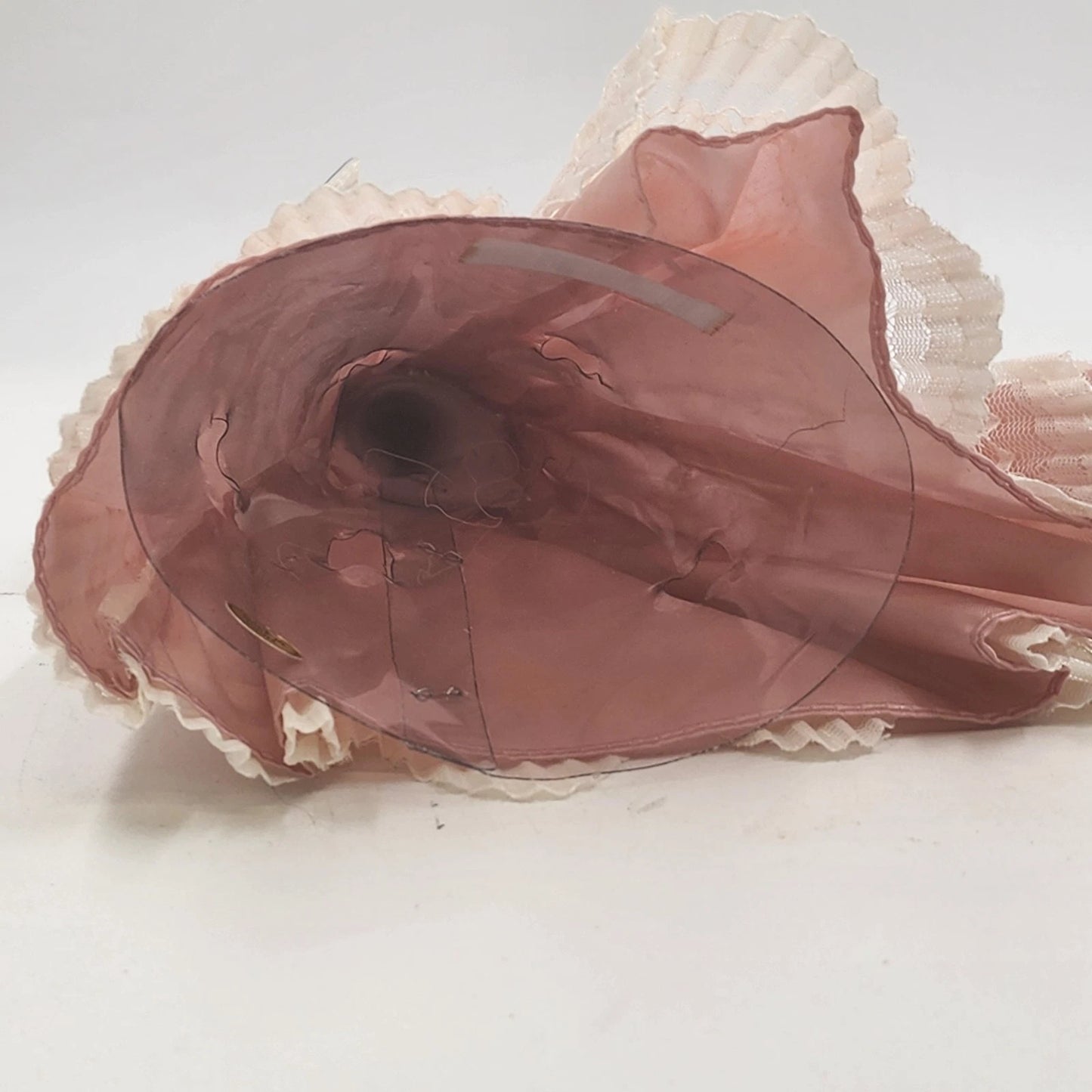 Christmas Tree Top Angel 10.5" Porcelain Head Hands Lace Freestanding Victorian