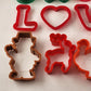 21 Plastic Cookie Cutters Press Easter Valentine Halloween Christmas Love Bunny