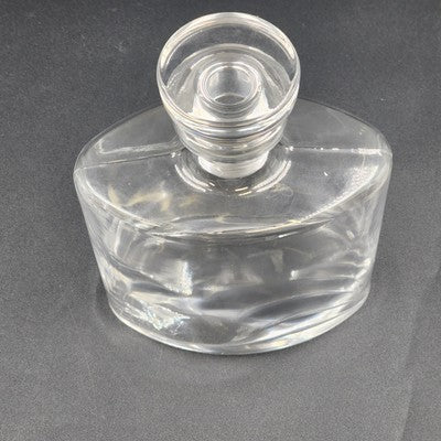 Waterford Clear Glass Oval Liquor Decanter with Stopper Spirit Barware 6"x3"x9"h