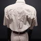 Liz Claiborne Chic Beige Cotton Shirt Dress Button Front with Belt Pockets Sz 4