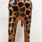Leather Wrapped Giraffe Figurine Animal Vintage Large 18 Inch Tall Safari Décor