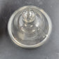 Clear Glass Apothecary Candy Jar Canister Pointed Finial Lid 5.5" Wide Base Vtg