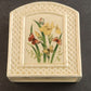 Napkin Holder Enesco Butterfly Garden Trellis Japan Vintage Ceramic 5" T x 4" W