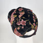 David and Young Baseball Cap Black Pink Floral Velour Soft Velvet Hat China