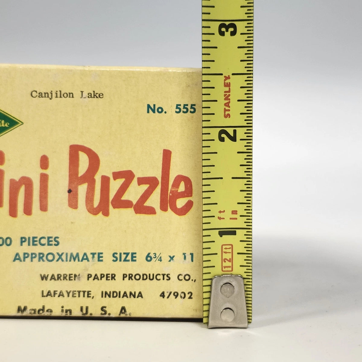 Warren Built-Rite Mini Puzzle No 555 Canjilon Lake 100+ Pieces Boxed Vintage USA