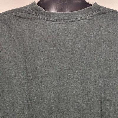 Dockers Men's Long Sleeve Solid Green T-Shirt Size XLT w Pocket Crew Neck Cotton