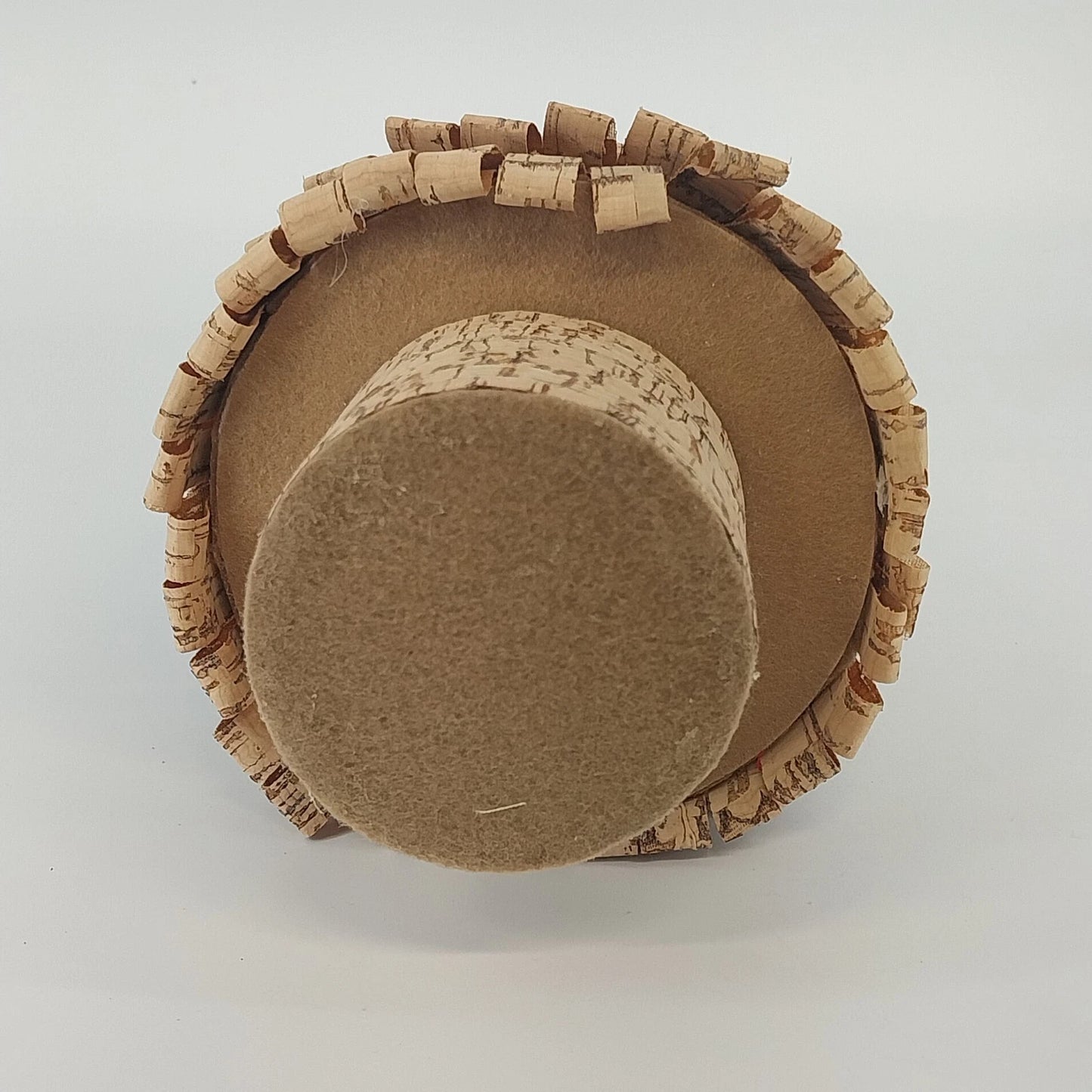 Holiday Home Shaved Cork Loop Tabletop Christmas Tree Star Bow 16.5" Plaid Top