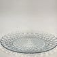 3 Aqua Blue Bubble Anchor Hocking Dinner Plate Depression Crystal Glass 9.5"